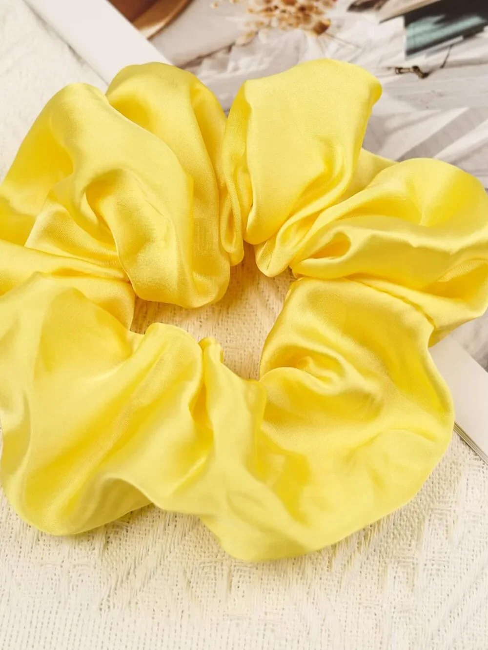 Oversized Satin Scrunchies for Women - 2 Pack Extra Large Hair Ties Accessories,